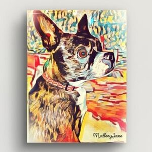 "Quiin", Signed BFF Portrait by MalloryJane, Framed Print or Canvas 18"x14"